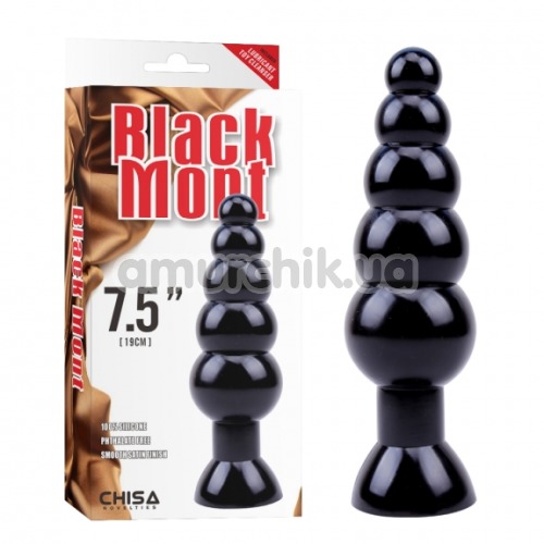 Анальная пробка Black Mont 7.5, черная