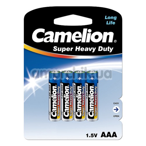 Батарейки Camelion Super Heavy Duty AAA, 4 шт