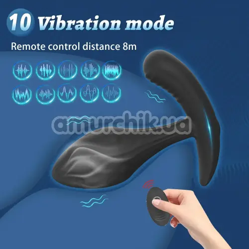 Анальна пробка з вібрацією Odeco Every Night Toys Miah, чорна