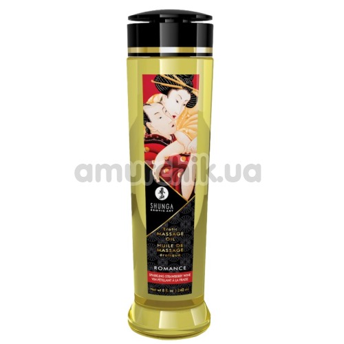 Массажное масло Shunga Erotic Massage Oil Romance Sparkling Strawberry Wine - клубничное вино, 240 мл