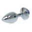 Анальная пробка с фиолетовой розочкой Exclusivity Jewellery Silver Rose Plug, серебряная - Фото №3
