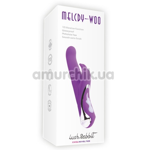 Вибратор Melody Woo Lush Rabbit, фиолетовый