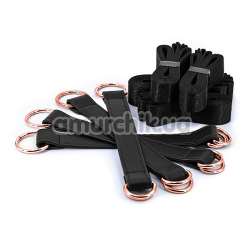 Ремінці для фіксації до ліжка Bondage Couture Tie Down Straps, чорні - Фото №1