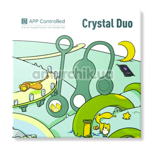 Набір вагінальних кульок Magic Motion Fun Town Crystal Duo, зелений
