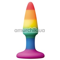 Анальна пробка Colourful Love Rainbow Anal Plug Mini, мультикольорова - Фото №1
