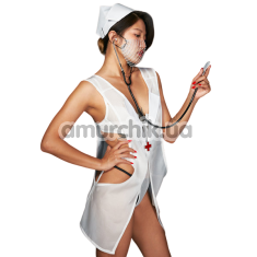 Костюм медсестри Upko Nurse, білий: боді + халатик + шапочка + маска - Фото №1