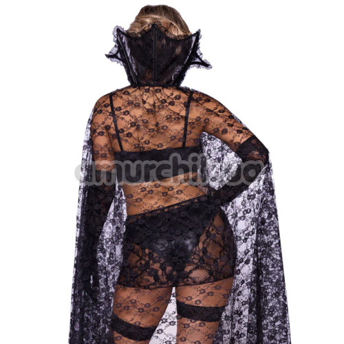 Костюм вампира Leg Avenue Vampire Temptress Costume черный: топ + юбка + трусики + украшение на лоб + накидка