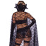 Костюм вампира Leg Avenue Vampire Temptress Costume черный: топ + юбка + трусики + украшение на лоб + накидка - Фото №6
