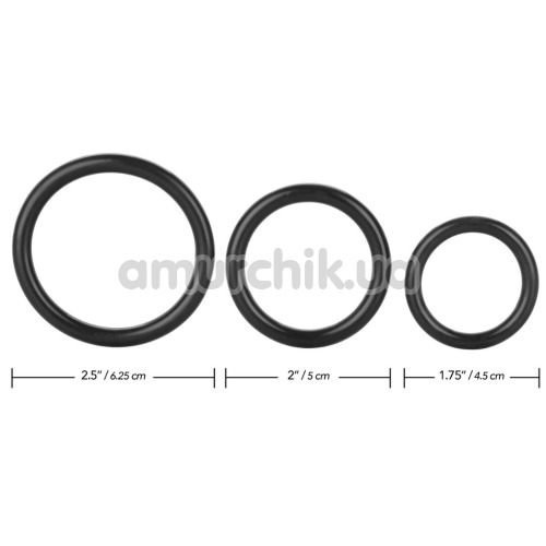 Набір з 3 ерекційних кілець Tri-Rings, чорний