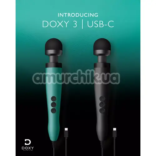 Универсальный вибромассажер Doxy 3 USB-C, черный
