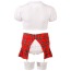 Костюм школьницы Cottelli Collection Costumes 2470365 бело-красный: топ + мини-юбка + трусики + чулки + галстук - Фото №3