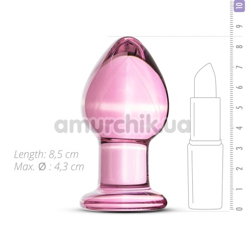 Анальна пробка Gildo Handmade Glass Buttplug No.26, рожева