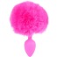 Анальная пробка с розовым хвостиком Boss Series Exclusivity Silikon Bunny Tail, розовая - Фото №1