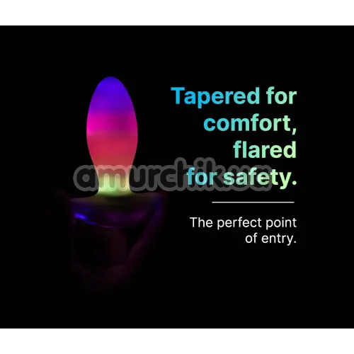 Анальная пробка с вибрацией и подсветкой Illumination The Plug, белая