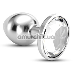 Анальная пробка с прозрачным кристаллом Crushious Bijou S, серебряная - Фото №1