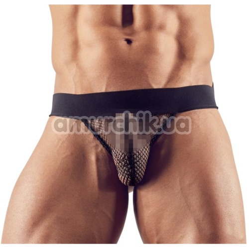 Труси чоловічі в сіточку з відкритими сідницями Svenjoyment Underwear 2100118, чорні - Фото №1
