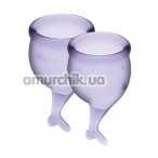 Набір з 2 менструальних чаш Satisfyer Feel Secure, фіолетовий - Фото №1