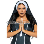Накидка монахини Leg Avenue Nun Habit Costume Headband, черная - Фото №1