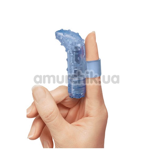 Вибронапалечник для стимуляции клитора Waterproof Finger Fun, голубой