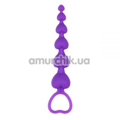 Анальная цепочка MisSweet Heart Booty Beads, фиолетовая - Фото №1