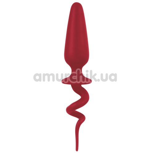 Анальна пробка Shove Up Silicone Butt Plug 4, червона - Фото №1