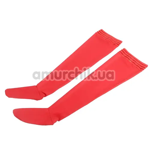 Чулки Star Night Stockings Striped Trim, красные