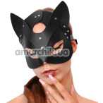 Маска Кошечки Art of Sex Cat Mask Leather, черная - Фото №1