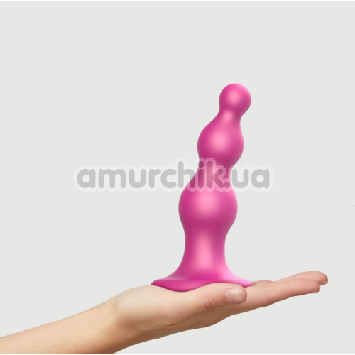 Фалоімітатор Strap-On-Me Dildo Plug Beads M, рожевий