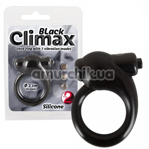 Віброкільце Black Climax Silicone, чорне