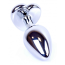 Анальная пробка со светло-розовым кристаллом Exclusivity Jewellery Silver Heart Plug, серебряная - Фото №3