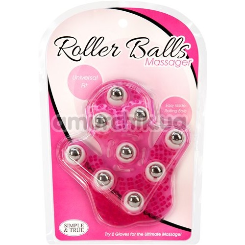 Універсальний масажер Simple & True Roller Balls Massager, рожевий