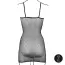 Платье Le Desir Short Dress Fishnet and Spaghetti Straps, черное - Фото №8