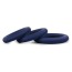Набор эрекционных колец Hombre Snug Fit Silicone Thick C-Rings, синий - Фото №1
