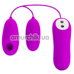 Симулятор орального сексу для жінок з вібрацією Pretty Love Suction & Vibro Bullets, фіолетовий - Фото №1