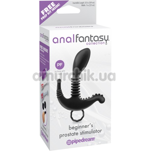 Стимулятор простаты для мужчин Anal Fantasy Collection Beginner's Prostate Stimulator, черный