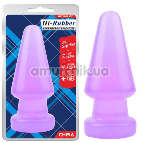 Анальная пробка Hi-Rubber Anal Delight Plug, фиолетовая