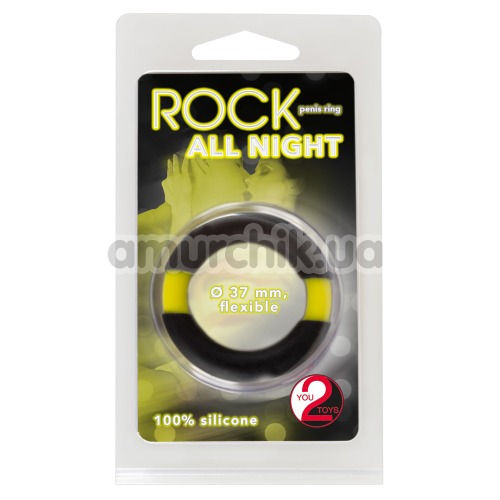 Эрекционное кольцо Rock All Night Penis Ring, желтое