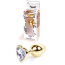 Анальная пробка с прозрачным кристаллом Exclusivity Jewellery Gold Heart Plug, золотая - Фото №4