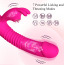 Вибратор с подогревом Boss Series Silicone Rabbit Vibrator Powerful Licking, розовый - Фото №7