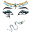 Украшение для лица Leg Avenue Cleopatra Rhinestone Stick-On Jewels, радужное - Фото №1