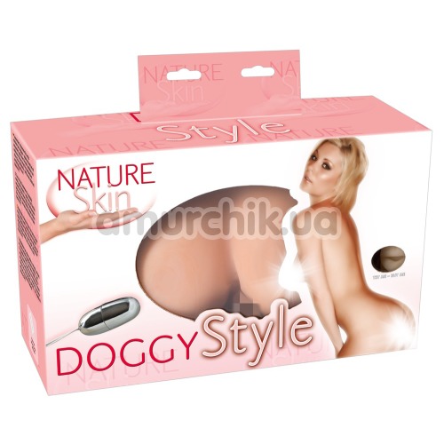 Искусственная вагина и анус с вибрацией Nature Skin Doggy Style