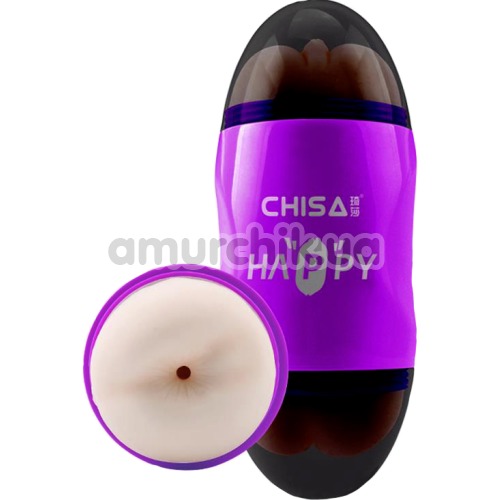 Мастурбатор Chisa Happy Cup Mouth & Ass Masturbator, фиолетовый