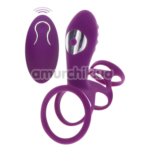 Насадка на пенис с вибрацией Toy Joy Happiness Halo Halo C-Ring Sleeve, фиолетовая - Фото №1