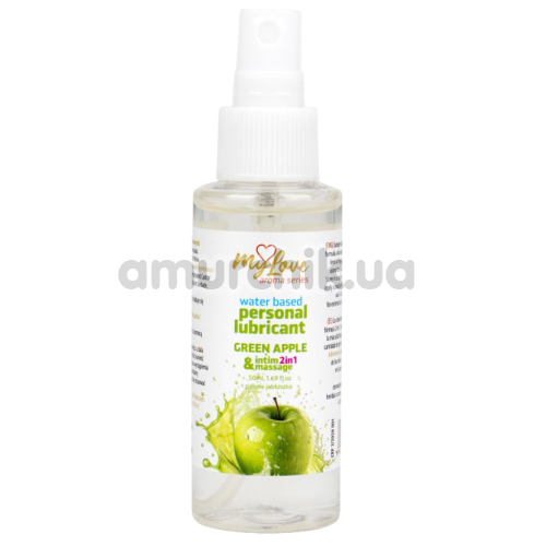 Массажный лубрикант MyLove Aroma Series Personal Lubricant 2in1 Green Apple - зеленое яблоко, 50 мл