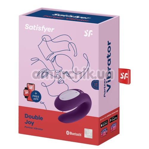 Вибратор Satisfyer Double Joy Partner Vibrator, фиолетовый