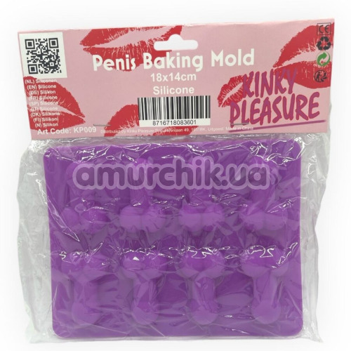 Форма для выпечки и льда Penis Baking Mold, фиолетовая