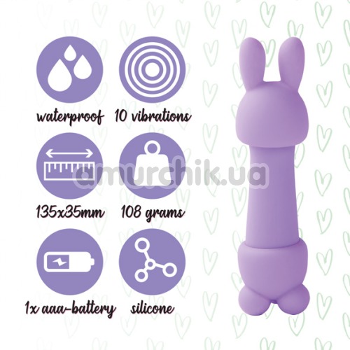 Клиторальный вибратор FeelzToys Mister Bunny, фиолетовый
