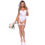 Костюм невесты Leg Avenue Bridal Babe белый: боди + бантик + фата - Фото №0