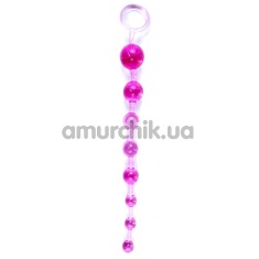 Анальная цепочка Sex Toy Jelly Anal Beads, розовая - Фото №1