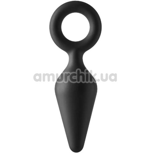Анальна пробка Fantasstic Ring Plug Small, чорна - Фото №1